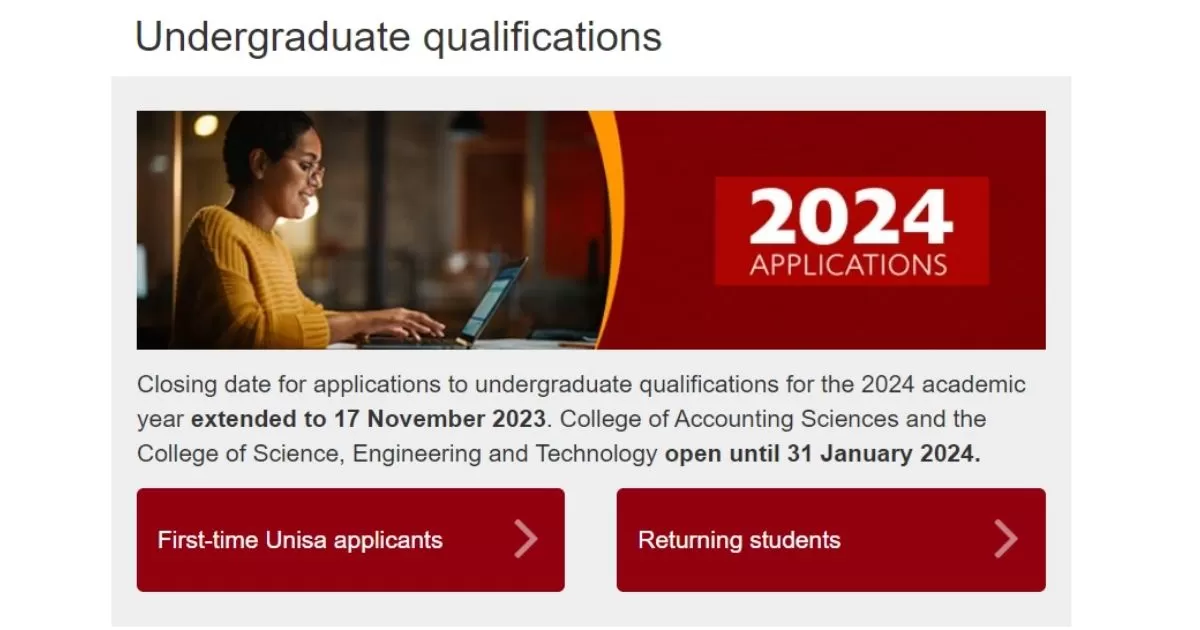 Unisa (University of South Africa) Extends 2024 Undergraduate Applications