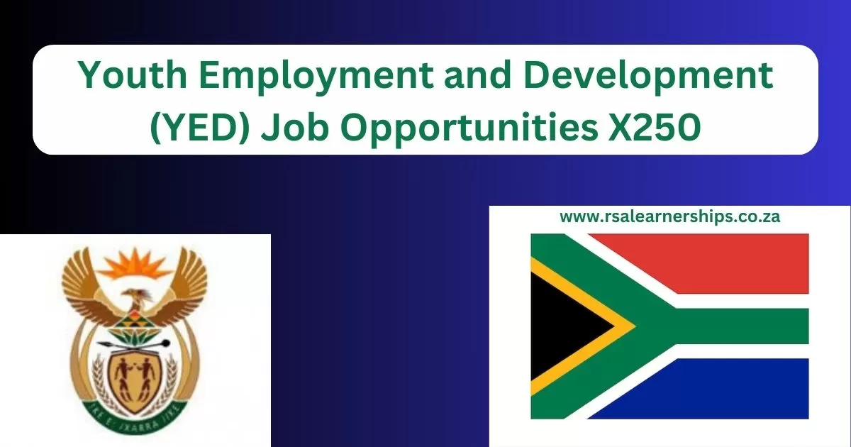 Youth Employment and Development (YED) Job Opportunities X250