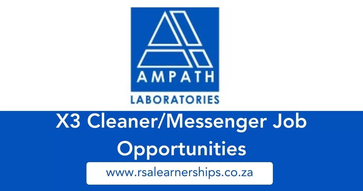 X3 Cleaner/Messenger Job Opportunities